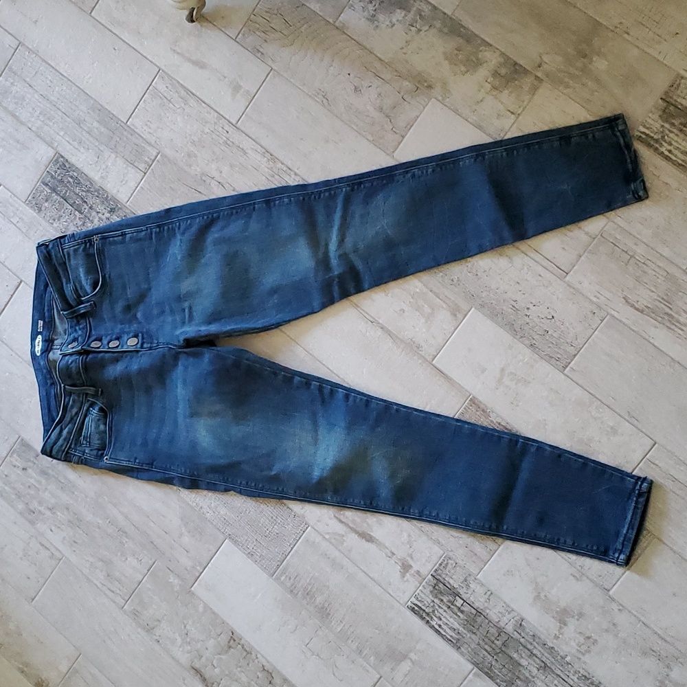 Old Navy Women's Size 4 Rockstar Button Fly Super Skinny Jeans